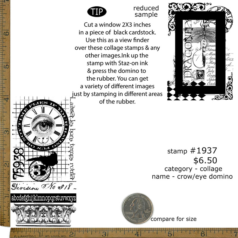 #1937 - Crow Eye Domino - Collage